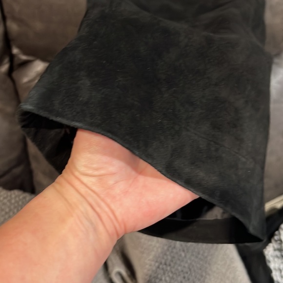 Vintage 100% Soft Black Leather/suede pants with liner - Picture 4 of 8